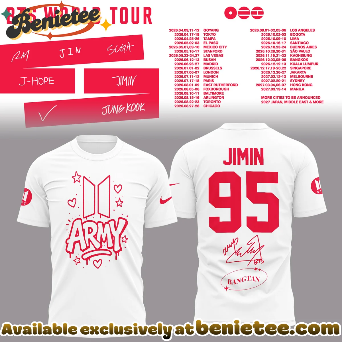 BTS Jimin World Tour Shirt & Hoodie