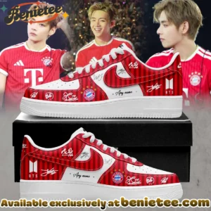 BTS WORLD TOUR ARIRANG x FC Bayern München Custom Air Force 1 & Jordan 1 Shoes [Drop 2]
