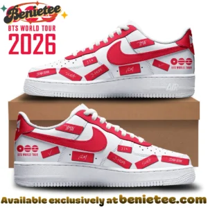 BTS World Tour Custom Air Force 1 & Jordan 1 Shoes (Design 4)