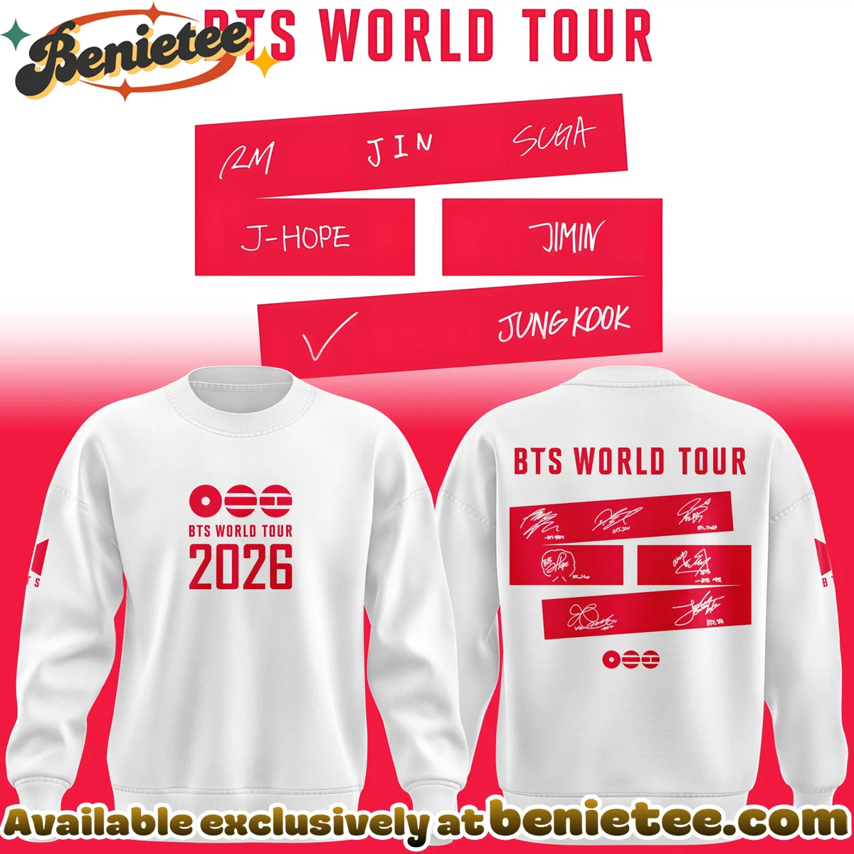 BTS World Tour Shirt & Hoodie - Series 1