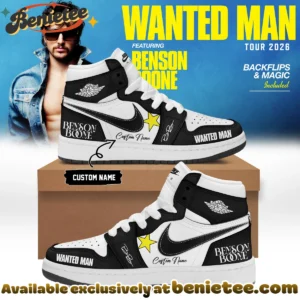 Benson Boone Wanted Man Custom Air Force 1 & Jordan 1 Shoes [Drop 11]