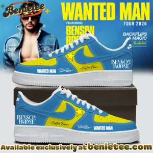 Benson Boone Wanted Man Custom Air Force 1 & Jordan 1 Shoes (Release 13)