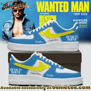 Benson Boone Wanted Man Custom Air Force 1 & Jordan 1 Shoes (Release 14)