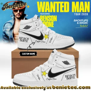 Benson Boone Wanted Man Custom Air Force 1 & Jordan 1 Shoes (Release 31)