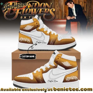 Brandon Flowers On Tour Signature Custom Air Force 1 & Jordan 1 Shoes - Series 2