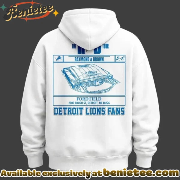 Chris Brown x Usher Raymond x Detroit Lions The R&B Tour Signed Shirt & Hoodie - Variant 3