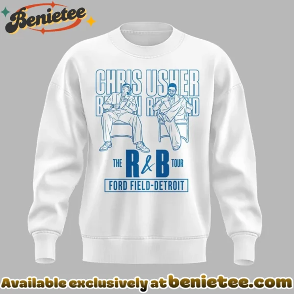 Chris Brown x Usher Raymond x Detroit Lions The R&B Tour T-Shirt & Hoodie (Style 2)