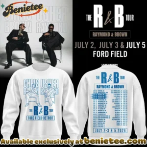 Chris Brown x Usher Raymond x Detroit Lions The R&B Tour T-Shirt & Hoodie (Style 2)