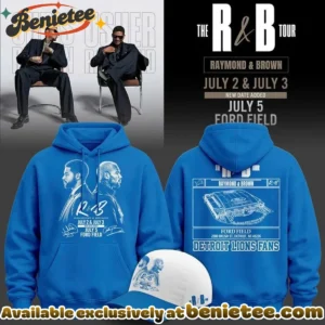 Chris Brown x Usher x Detroit Lions Signed T-Shirt & Hoodie (Design 2)