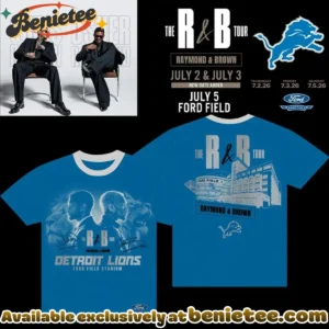 Detroit Lions x Usher x Chris Brown The R&B Tour Shirt & Hoodie
