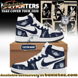 Foo Fighters Take Cover Tour Custom Air Force 1 & Jordan 1 Shoes (Style 10)
