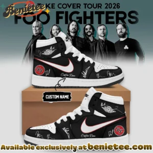 Foo Fighters Take Cover Tour Custom Air Force 1 & Jordan 1 Shoes (Style 12)