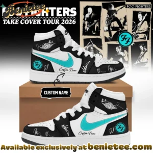 Foo Fighters Take Cover Tour Custom Air Force 1 & Jordan 1 Shoes (Style 35)