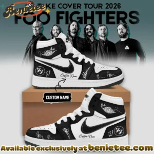 Foo Fighters Take Cover Tour Custom Air Force 1 & Jordan 1 Shoes - Variant 20