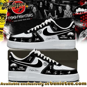 Foo Fighters Take Cover Tour Signature Custom Air Force 1 & Jordan 1 Shoes (Style 13)