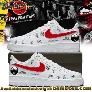 Foo Fighters Take Cover Tour Signature Custom Air Force 1 & Jordan 1 Shoes (Style 23)