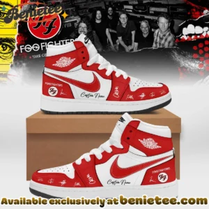 Foo Fighters Take Cover Tour Signature Custom Air Force 1 & Jordan 1 Shoes - Variant 10