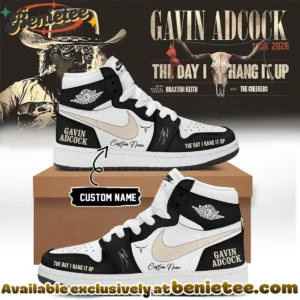 Gavin Adcock The Day I Hang It Up Tour Signature Custom Air Force 1 & Jordan 1 Shoes (Design 1)