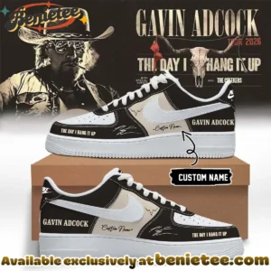 Gavin Adcock The Day I Hang It Up Tour Signature Custom Air Force 1 & Jordan 1 Shoes (Design 5)