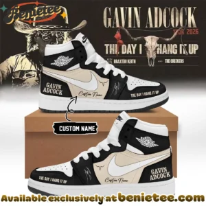 Gavin Adcock The Day I Hang It Up Tour Signature Custom Air Force 1 & Jordan 1 Shoes - Series 10