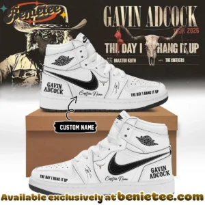 Gavin Adcock The Day I Hang It Up Tour Signature Custom Air Force 1 & Jordan 1 Shoes - Series 8