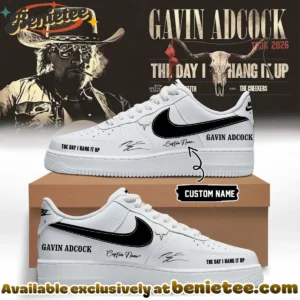 Gavin Adcock The Day I Hang It Up Tour Signature Custom Air Force 1 & Jordan 1 Shoes (Style 21)