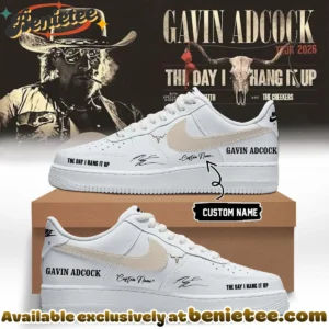 Gavin Adcock The Day I Hang It Up Tour Signature Custom Air Force 1 & Jordan 1 Shoes (Style 3)