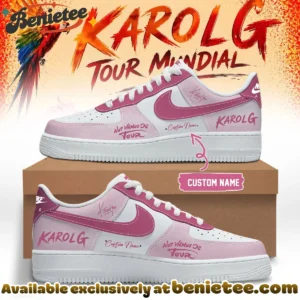 Karol G Viajando Por El Mundo Tropitour Custom Air Force 1 & Jordan 1 Shoes (Design 11)
