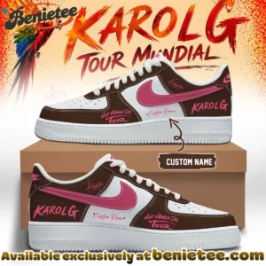 Karol G Viajando Por El Mundo Tropitour Custom Air Force 1 & Jordan 1 Shoes (Design 7)