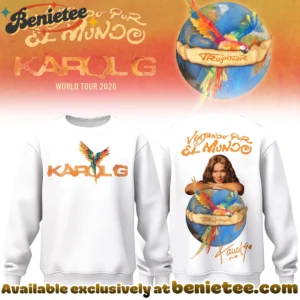 Karol G Viajando Por El Mundo Tropitour T-Shirt & Hoodie (Style 8)