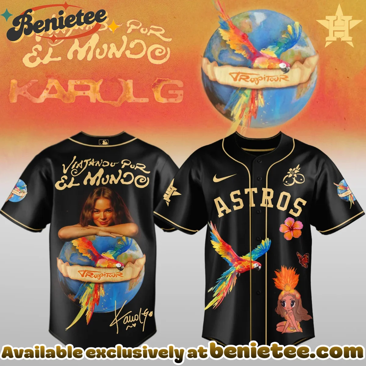 Karol G x MLB Nos Vamos de Tour Baseball Jersey (Style 2)