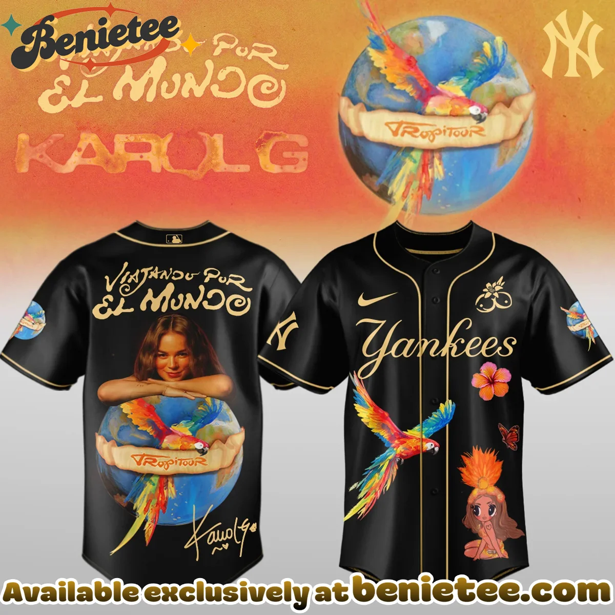 Karol G x MLB Nos Vamos de Tour Baseball Jersey (Style 2)