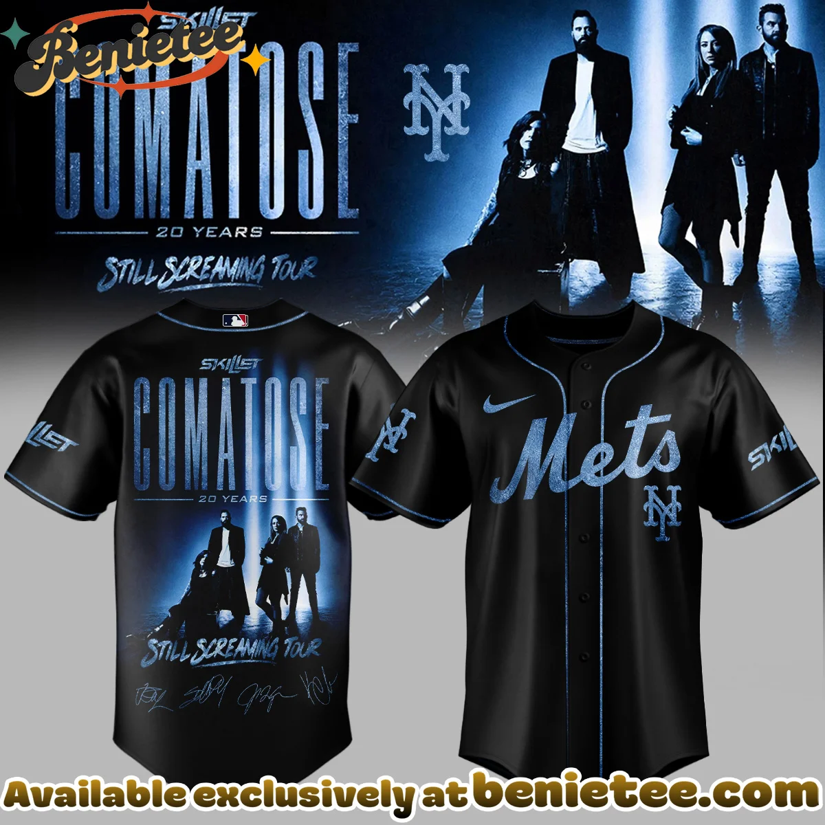 MLB x Skillet Comatose Still Screaming Tour Signature Baseball Jersey - Variant 1