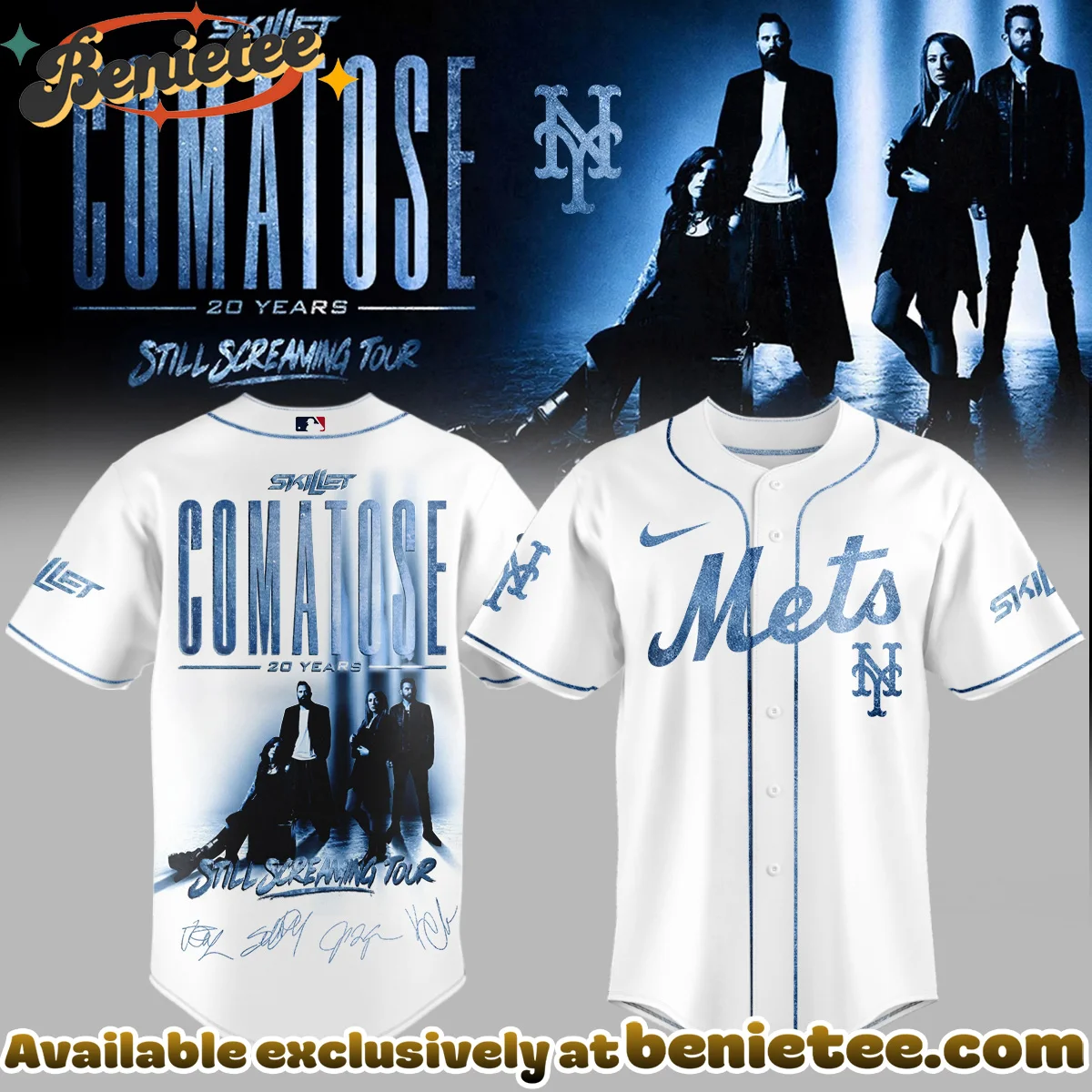 MLB x Skillet Comatose Still Screaming Tour Signature Baseball Jersey - Variant 2