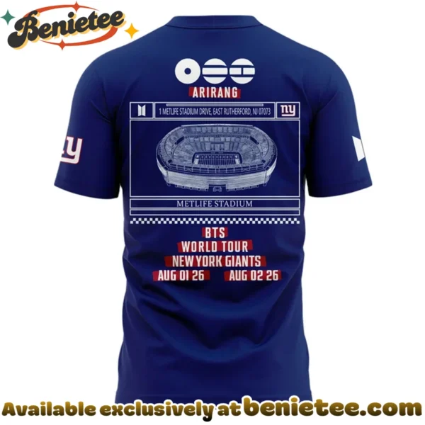 NY Giants x BTS WORLD TOUR ARIRANG Shirt & Hoodie - Series 2