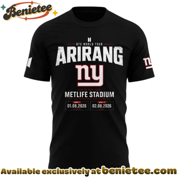 NY Giants x BTS WORLD TOUR ARIRANG T-Shirt & Hoodie [Batch 1]