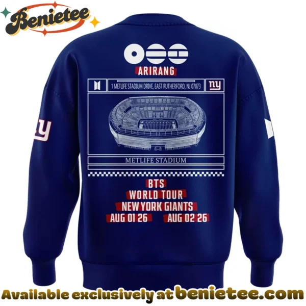 NY Giants x BTS WORLD TOUR ARIRANG T-Shirt & Hoodie - Variant 3