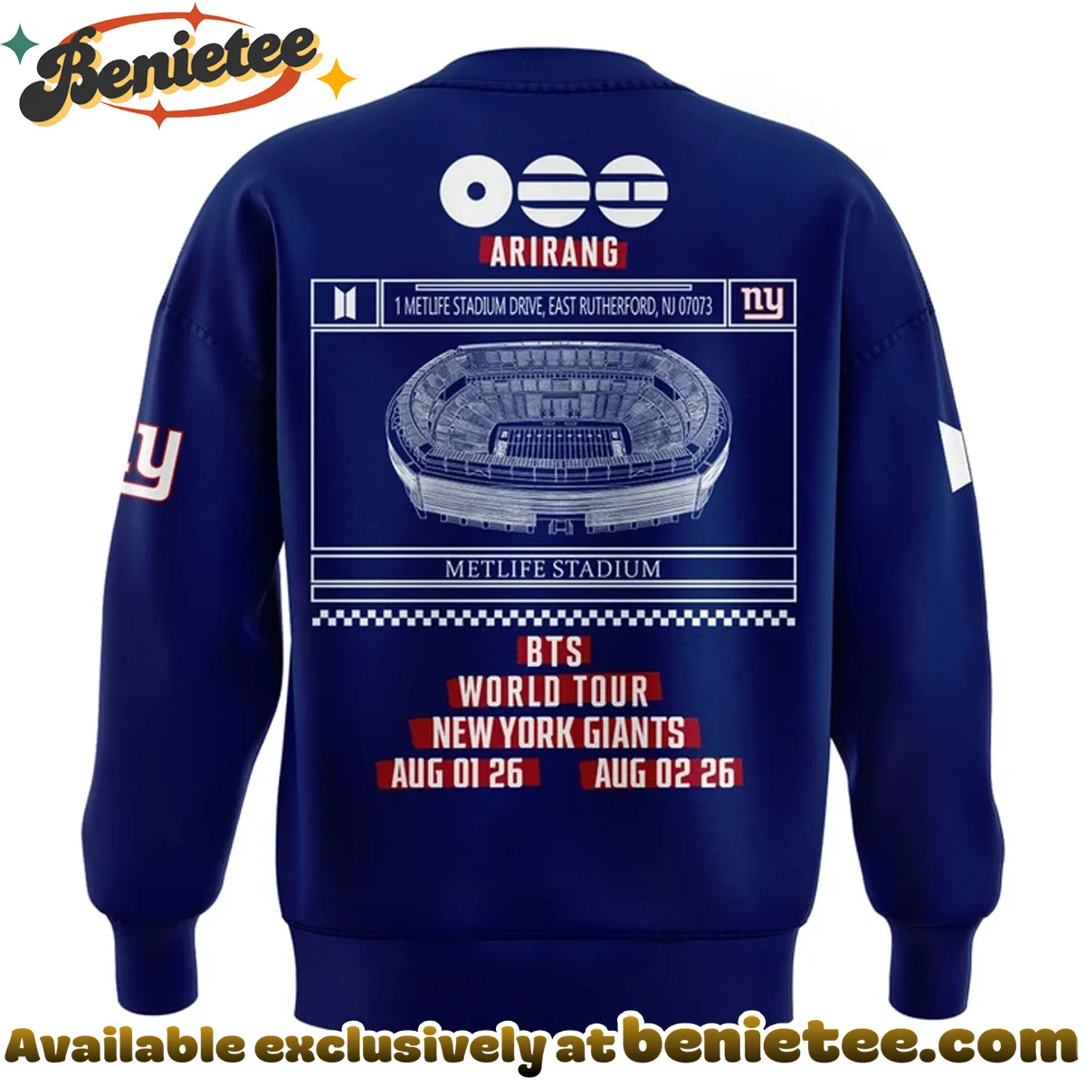 NY Giants x BTS WORLD TOUR ARIRANG T-Shirt & Hoodie - Variant 3