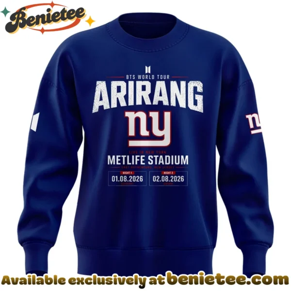 NY Giants x BTS WORLD TOUR ARIRANG T-Shirt & Hoodie - Variant 3