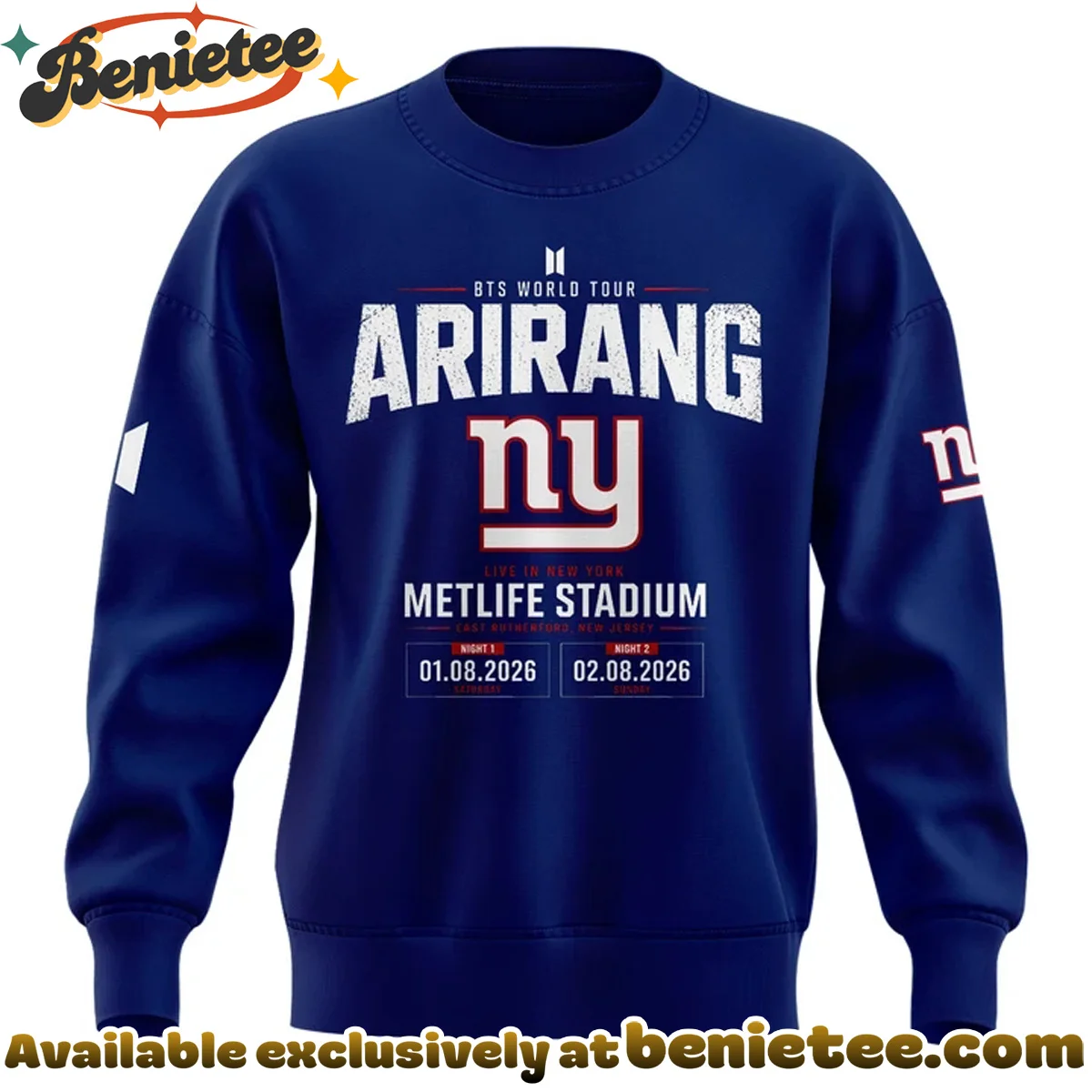 NY Giants x BTS WORLD TOUR ARIRANG T-Shirt & Hoodie - Variant 3