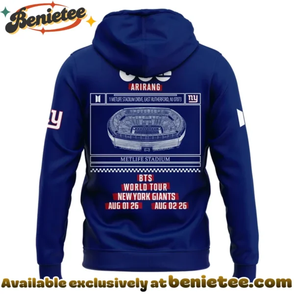 New York Giants x BTS WORLD TOUR ARIRANG T-Shirt & Hoodie [Drop 1]