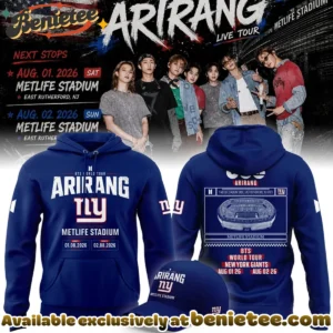 New York Giants x BTS WORLD TOUR ARIRANG T-Shirt & Hoodie [Drop 1]