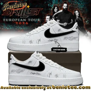 SKILLET EUROPEAN TOUR Signature Custom Air Force 1 & Jordan 1 Shoes (Style 1)