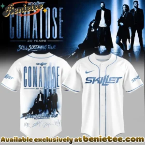 Skillet Comatose Still Screaming Tour Signature Baseball Jersey - Part 3
