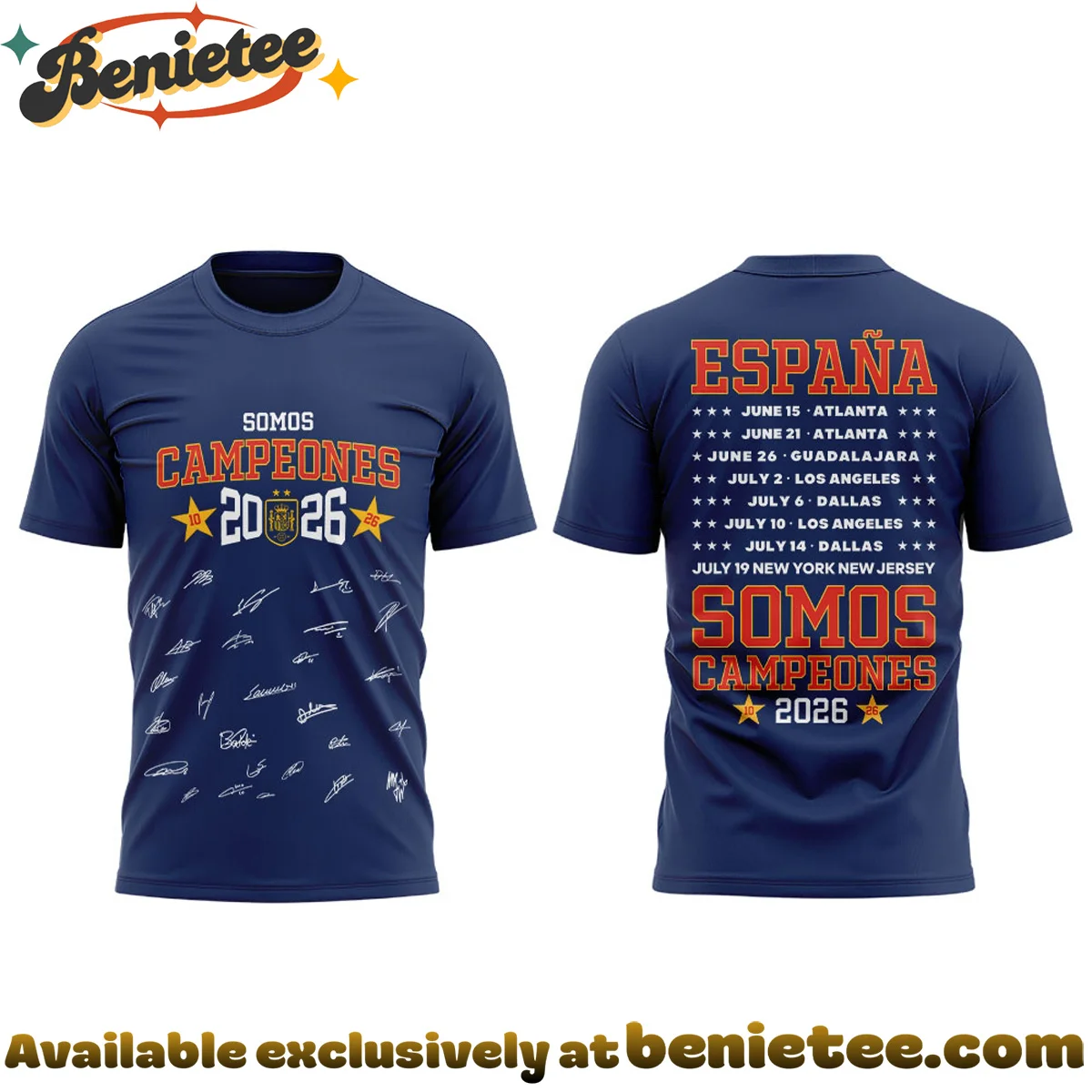 Spain World Cup Champions Shirt & Hoodie (Style 10)