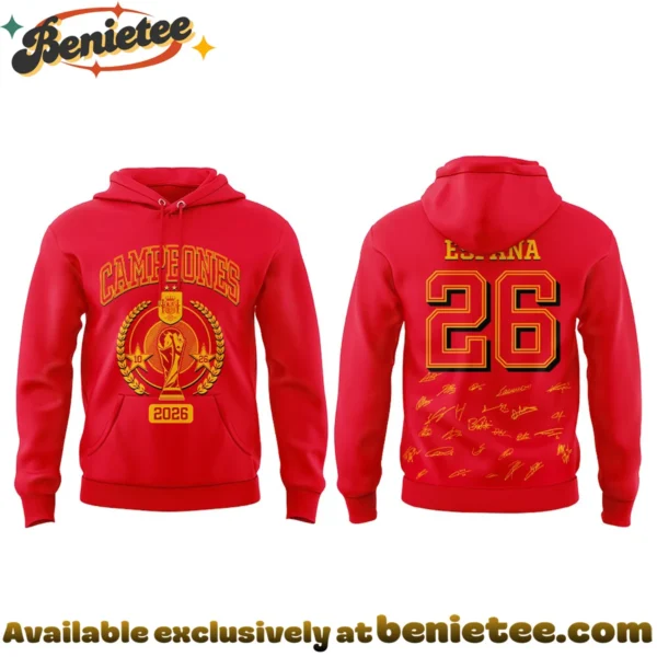Spain World Cup Champions T-Shirt & Hoodie (Style 8)