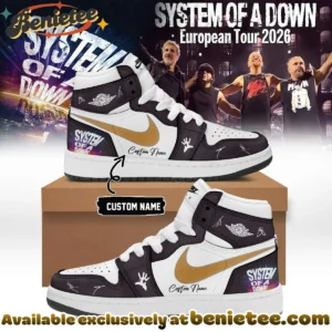 System of a Down Europe UK Stadium Tour Signature Custom Air Force 1 & Jordan 1 Shoes [Batch 26]