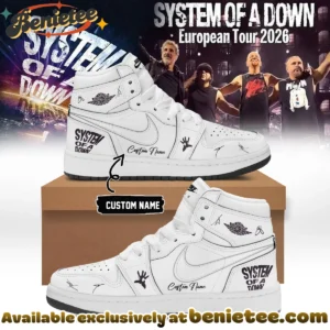 System of a Down Europe UK Stadium Tour Signature Custom Air Force 1 & Jordan 1 Shoes [Batch 29]