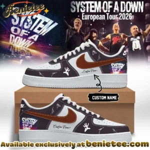 System of a Down Europe UK Stadium Tour Signature Custom Air Force 1 & Jordan 1 Shoes (Design 3)