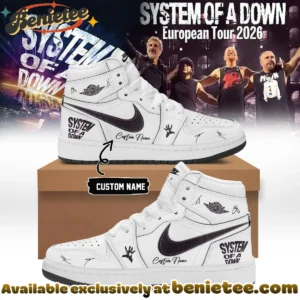 System of a Down Europe UK Stadium Tour Signature Custom Air Force 1 & Jordan 1 Shoes (Design 3)